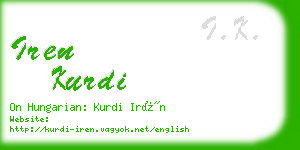 iren kurdi business card